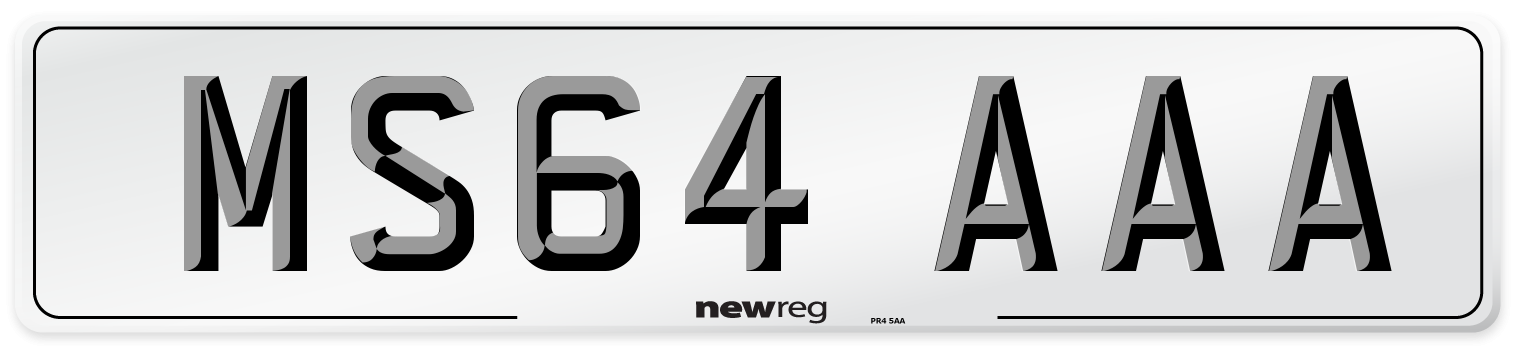 MS64 AAA Number Plate from New Reg